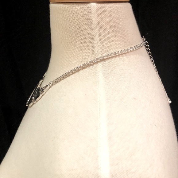 Abalone Shell Swirl Bib Necklace Earrings Set - Picture 4 of 5